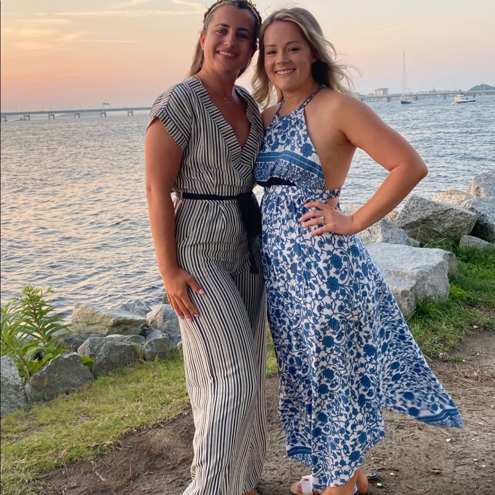 Lulus floral cut out maxi dress XS